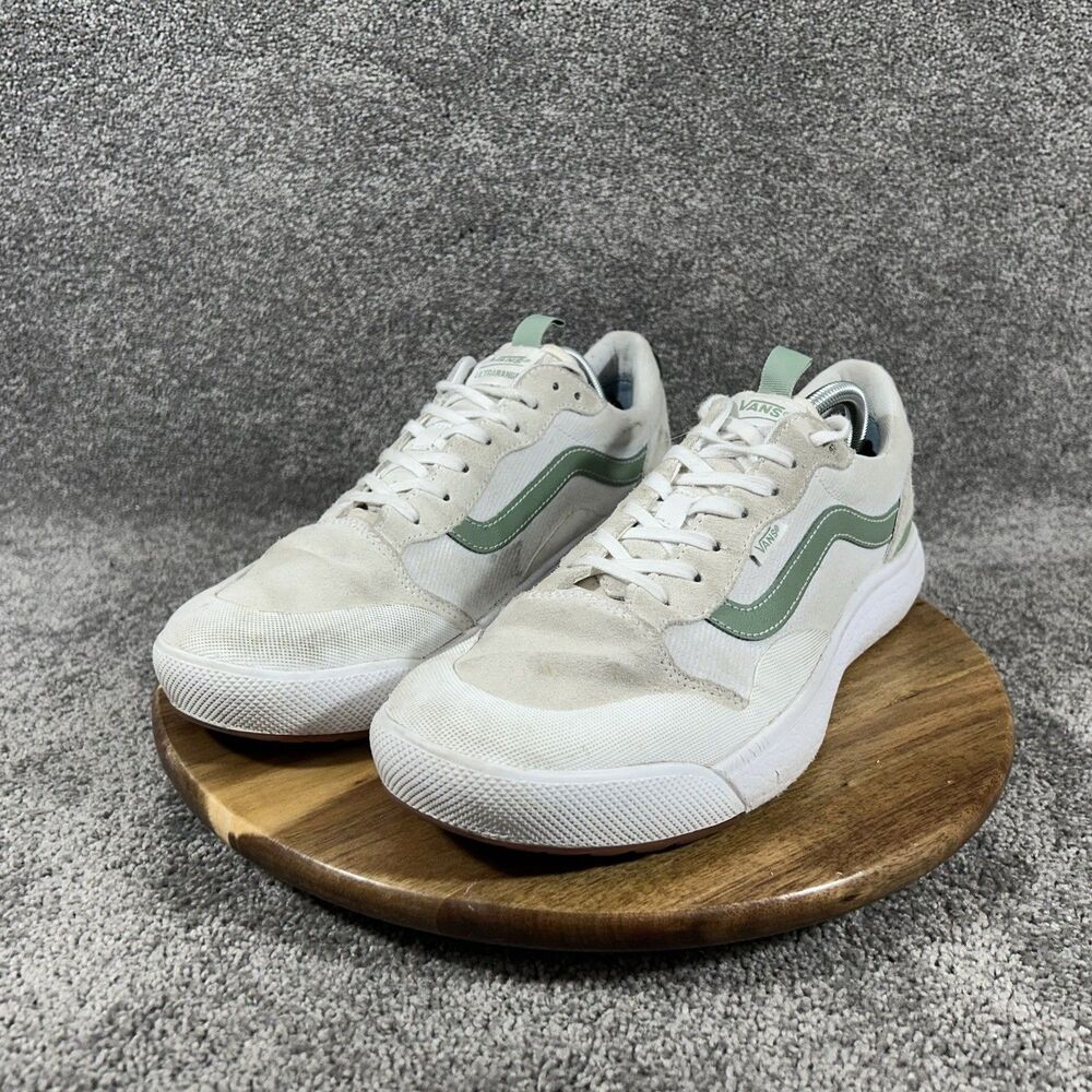 Vans UltraRange Exo Mens Size 12 White Suede Green Athletic Outdoor Shoes Used - Picture 4 of 11